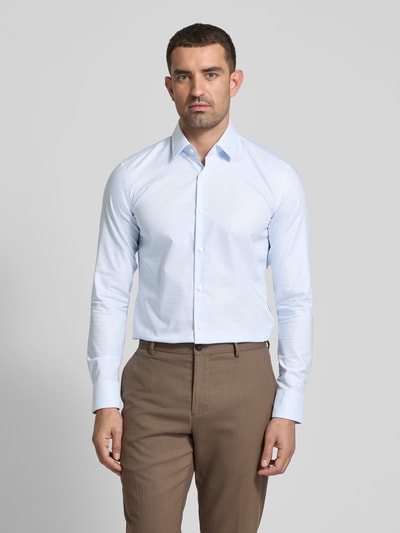 BOSS Slim Fit Business-Hemd mit Knopfleiste Bleu 4