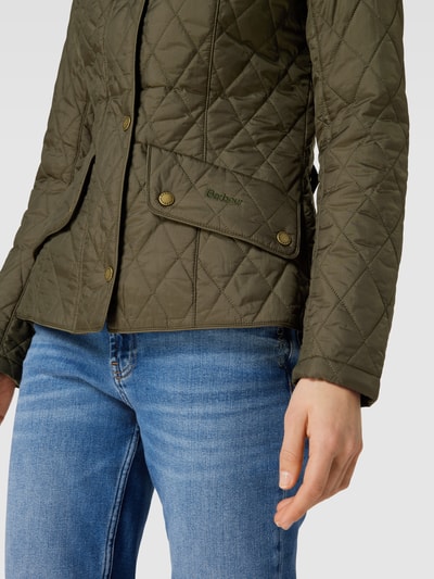 Barbour Gewatteerd jack met drukknoopsluiting, model 'Cavalry' Olijfgroen - 3