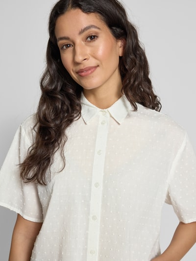 Jake*s Casual Boxy Fit Bluse mit 1/2-Arm Offwhite 3