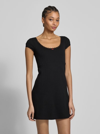 Tommy Jeans Getailleerde mini-jurk van puur katoen Zwart - 4