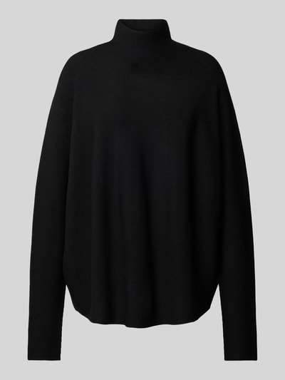 Drykorn Gebreide pullover van scheerwol met opstaande kraag, model 'LYZA' Zwart - 2