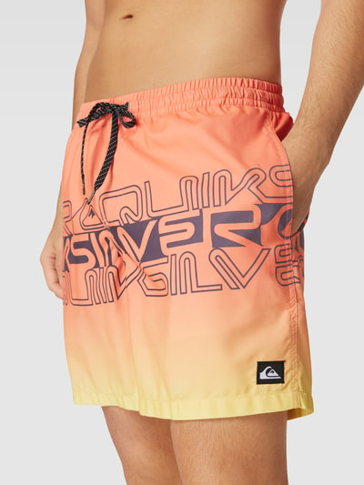 Quiksilver Zwembroek met labelprint Abrikoos - 3