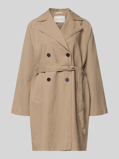 Marc O'Polo Regular Fit Trenchcoat aus Baumwoll-Mix mit Leinen-Anteil Beige 2
