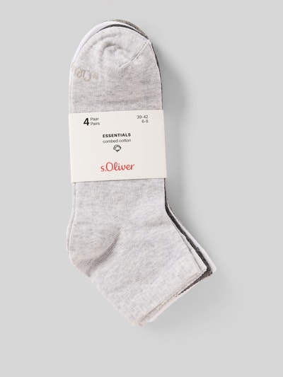 s.Oliver RED LABEL Socken aus Baumwoll-Mix im 4er-Pack Hellgrau 3