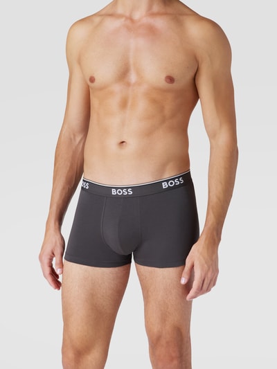 BOSS Boxershort met elastische band met logo in een set van 3 stuks Koningsblauw - 1