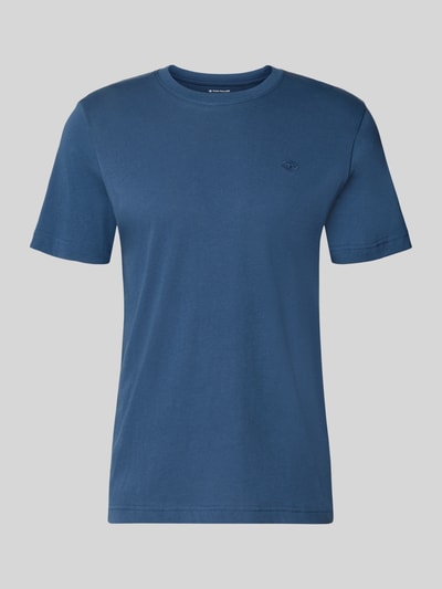 Produktfoto, Regular Fit T-Shirt aus reiner Baumwolle von Tom Tailor in Blau, glatte Oberfläche, kurze Ärmel, Herren T-Shirt von Tom Tailor