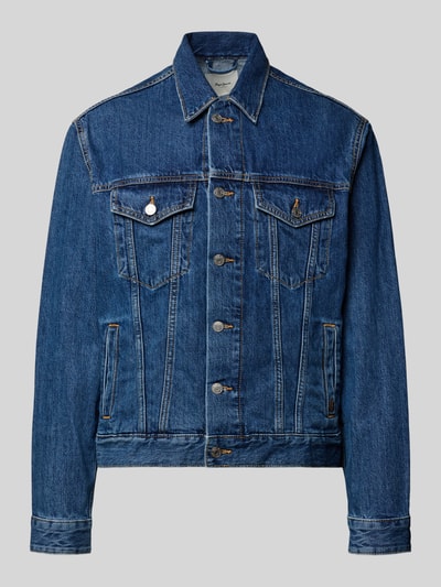 Produktfoto, Regular Fit Jeansjacke aus reiner Baumwolle van Pepe Jeans in melangelook met platte kraag, knoopsluiting, labelpatch, contrastnaden, achterpas, lange mouwen met manchet, steekzakken, denim van puur katoen.