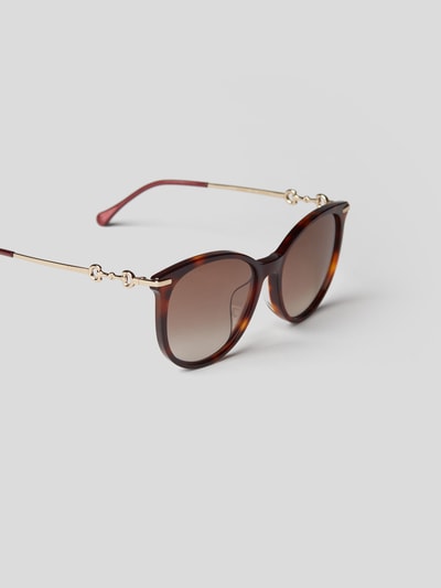 Gucci Unisex Sonnenbrille mit Brand-Details Dunkelbraun 3