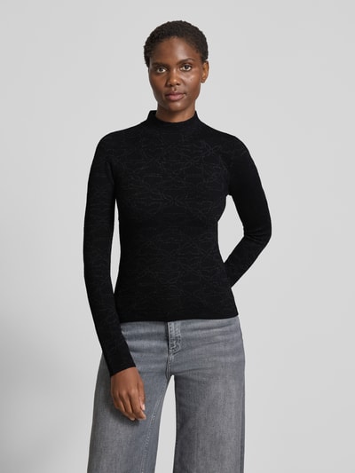 HUGO Slim Fit Pullover aus Viskose-Mix Modell 'SINEPRO' Black 4