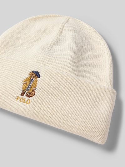 Polo Ralph Lauren Teens Beanie met label- en motiefstitching Ecru - 2