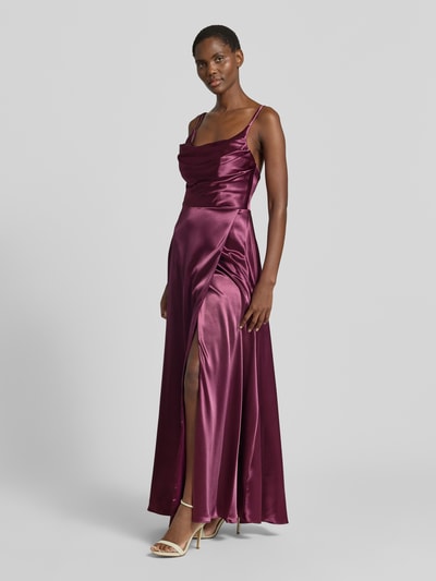 Hey Kyla Abendkleid mit Spaghettiträgern Pflaume 1