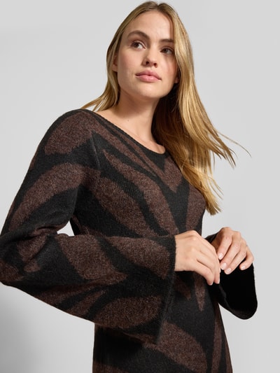 ICHI Midikleid in Strick-Optik Modell 'Dasila' Black 3