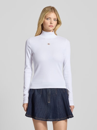Calvin Klein Jeans Shirt met lange mouwen en opstaande kraag Wit - 4