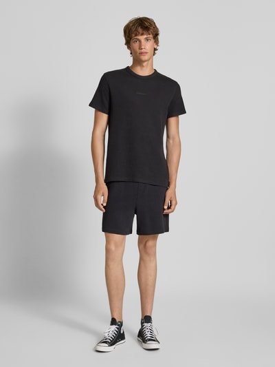 Tommy Jeans Relaxed Fit Sweatshorts mit Strukturmuster Black 1