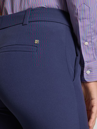 HUGO Slim Fit Anzughose mit Bügelfalten Modell 'Hedima' Marine 3