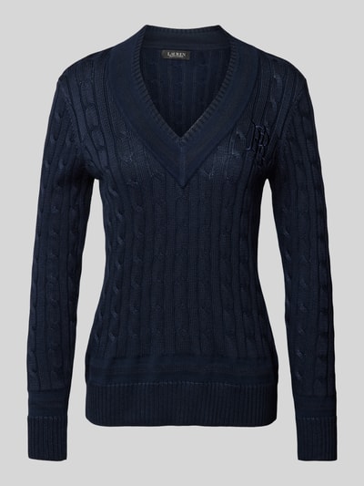 Lauren Ralph Lauren Strickpullover mit gerippten Abschlüssen Marine 2