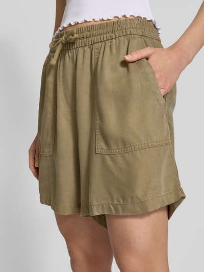 Only Szorty o luźnym kroju z lyocellu model ‘KENYA LIFE’ Khaki 3