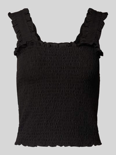 Pieces Top na ramiączkach o kroju slim fit z marszczeniem model ‘TAYLIN’ Czarny 2