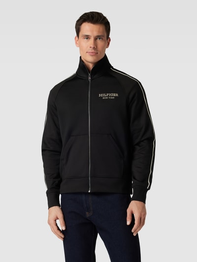 Tommy Hilfiger Sweatjack met labelstitching Zwart - 4