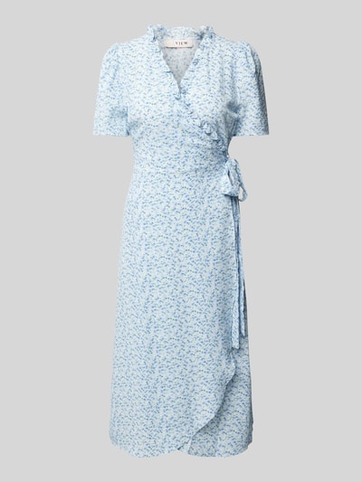A-view Midi-wikkeljurk, model 'Peony' Lichtblauw - 2