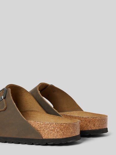 Birkenstock Slippers van leer met doornsluiting, model 'Arizona' Kaki - 2