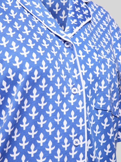 Christian Berg Woman Pyjamabovendeel met knoopsluiting Blauw - 2