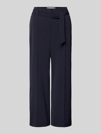 Raffaello Rossi Regular fit stoffen broek met vaste persplooien, model 'AGATHA' Marineblauw - 2