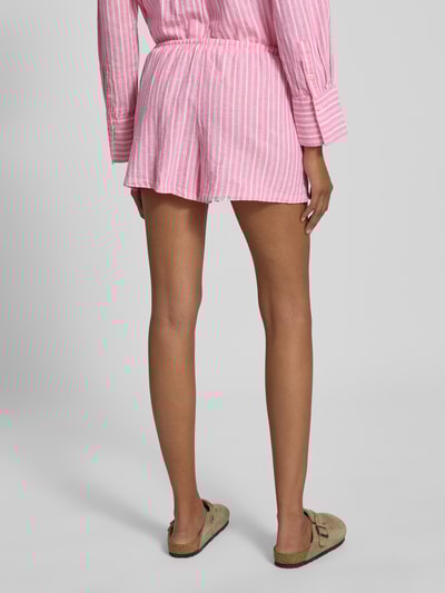 Gina Tricot Relaxed Fit Leinenshorts mit Tunnelzug Rosa 5
