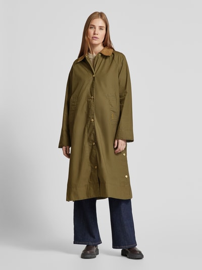 Barbour Mantel mit Umlegekragen Modell 'ETTIE' Oliv 4