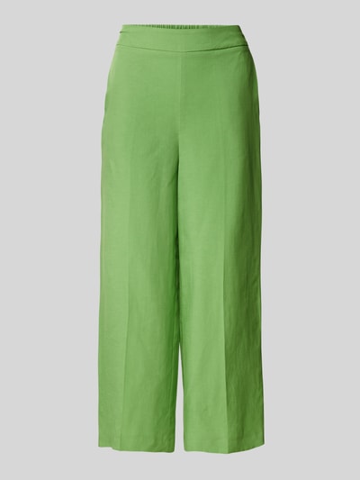 Zero Wide leg stoffen broek met persplooien Appeltjesgroen - 2