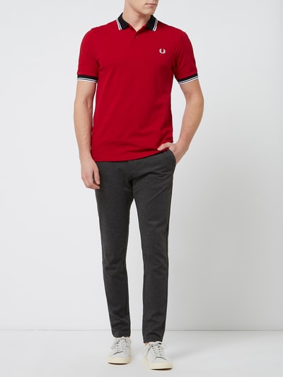 Fred Perry Poloshirt mit Logo-Stickerei  Rot 1