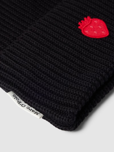 Marc O'Polo Beanie met motiefstitching Zwart - 2