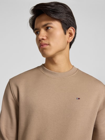 Tommy Jeans Regular Fit Sweatshirt aus Baumwoll-Mix Beige 3