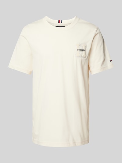 Tommy Hilfiger T-shirt met labelpatch Beige - 2