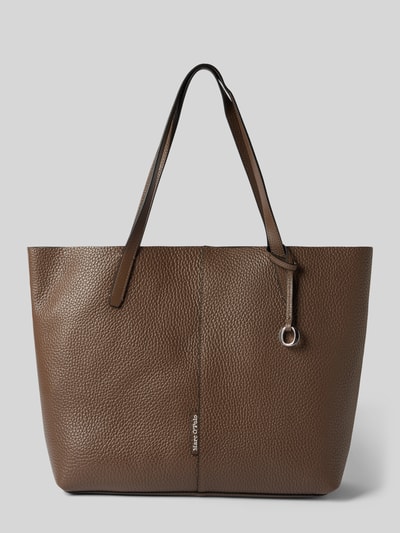 Marc O'Polo Shopper van leer met label in reliëf Taupe - 2