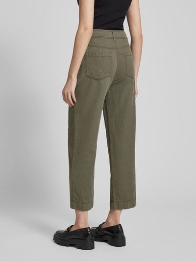 Marc Cain Wide fit broek met knoopsluiting Kaki - 5