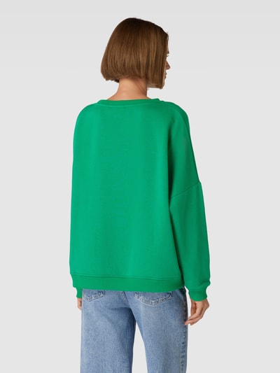 miss goodlife Sweatshirt met statementprint, model 'L(I)EBE!' Groen - 5