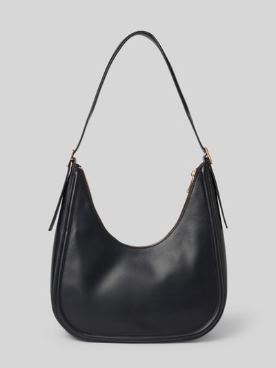 Produktfoto, czarna torebka Henkeltasche mit Label-Detail od CK Calvin Klein, gładka faktura, złote detale.