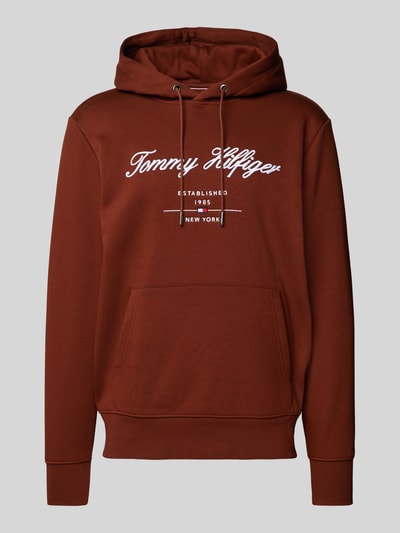 Tommy Hilfiger Hoodie met labelstitching Lichtbruin - 1