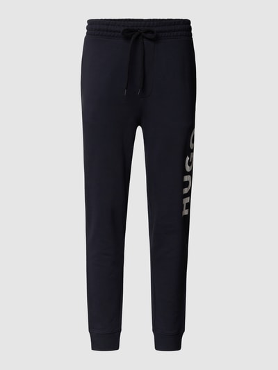 HUGO Sweatpants mit Label-Print Modell 'Dutschi' Dunkelblau 2