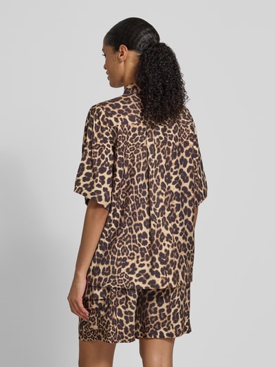 Copenhagen Muse Regular Fit Bluse mit Brusttaschen Modell 'GABBY' Mittelbraun 5