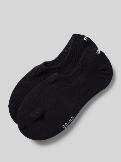 Snocks Socken mit Label-Stitching Modell 'Invisible' im 2er-Pack Black 1