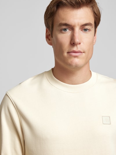 Scotch & Soda Bluza z naszywką z logo model ‘Essentials’ Beżowy 3