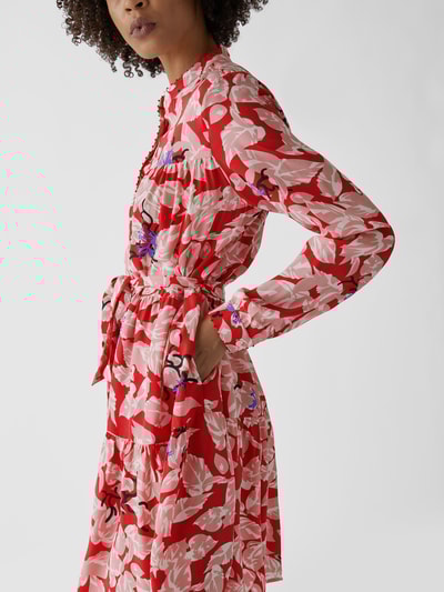 an an londree Knielanges Kleid aus Seide Rot 3