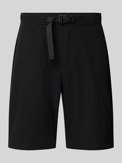 JAKE*S STUDIO MEN Shorts mit Gürtel und Gesäßtaschen Black 2