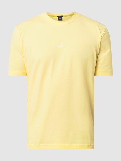 BOSS Orange T-Shirt mit gummiertem Logo-Print Hellgelb 2