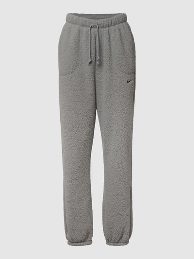 NIKE TRAINING Sweatpants met imitatiebont Lichtgrijs - 2