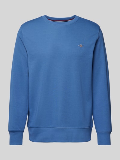 Gant Sweatshirt mit  Label-Stitching Modell 'SHIELD' Royal 2