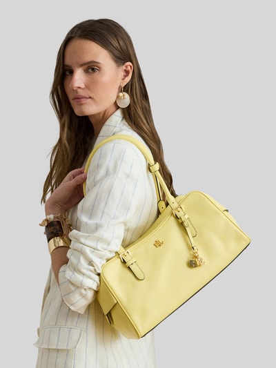 Lauren Ralph Lauren Henkeltasche aus echtem Rindsleder GELB 1
