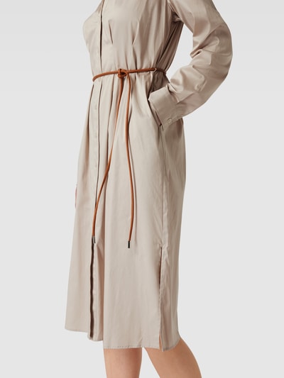 White Label Hemdblusenkleid mit Bindegürtel Sand 3